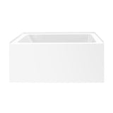 Aqua Eden VTAP4836R22 48-Inch Acrylic 3-Wall Alcove Tub with Right Hand Drain, Glossy White