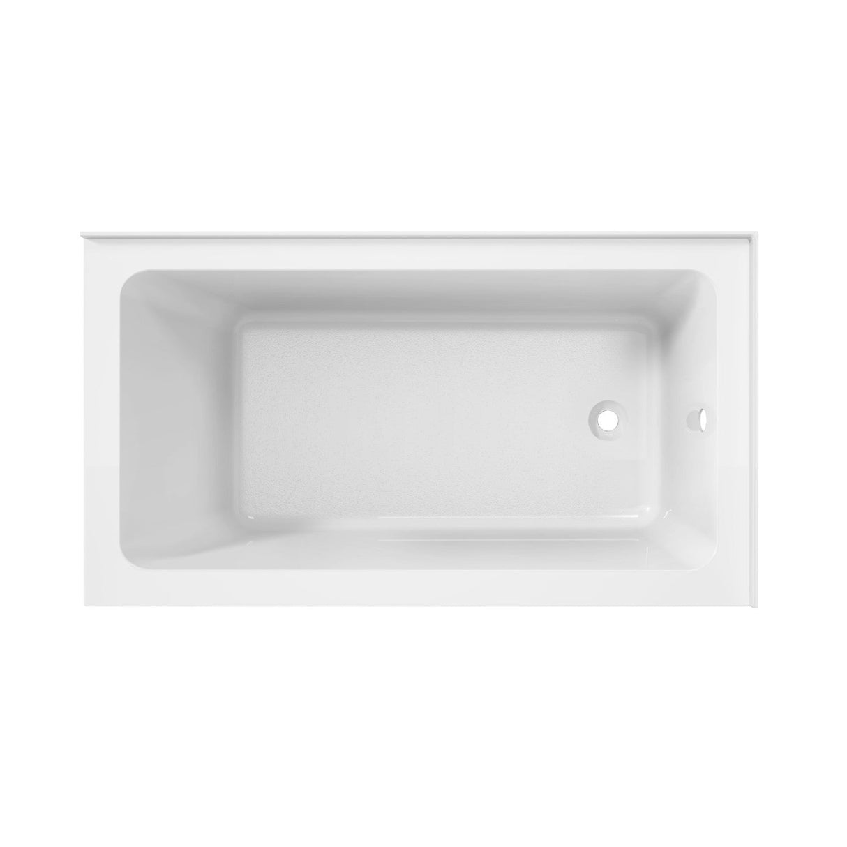 Aqua Eden VTAP5430R22TS 54-Inch Acrylic 2-Wall Corner Alcove Tub with Right Hand Drain Hole, White