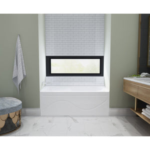 Aqua Eden VTAP603022L 60-Inch Acrylic Anti-Skid 3-Wall Alcove Tub with Left Hand Drain Hole, White