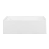 Aqua Eden VTAP603022L 60-Inch Acrylic Anti-Skid 3-Wall Alcove Tub with Left Hand Drain Hole, White