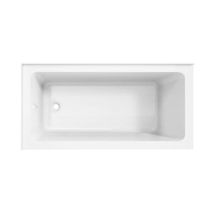 Aqua Eden VTAP6030L22TS 60-Inch Acrylic 2-Wall Corner Alcove Tub with Left Hand Drain Hole, White