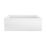 Aqua Eden VTAP6030L22TS 60-Inch Acrylic 2-Wall Corner Alcove Tub with Left Hand Drain Hole, White