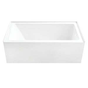 Aqua Eden VTAP6031R22T 60-Inch Anti-Skid Acrylic 3-Wall Alcove Tub with Right Hand Drain Hole, Glossy White
