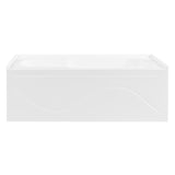 Aqua Eden VTAP603216L 60-Inch Acrylic Anti-Skid 3-Wall Alcove Tub with Left Hand Drain Hole, White