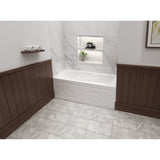 Aqua Eden VTAP603216R 60-Inch Acrylic Anti-Skid 3-Wall Alcove Tub with Right Hand Drain Hole, White