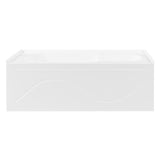 Aqua Eden VTAP603216R 60-Inch Acrylic Anti-Skid 3-Wall Alcove Tub with Right Hand Drain Hole, White