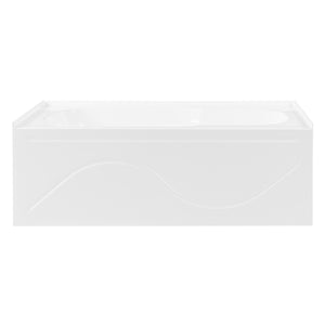 Aqua Eden VTAP603216R 60-Inch Acrylic Anti-Skid 3-Wall Alcove Tub with Right Hand Drain Hole, White