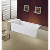 Aqua Eden VTAP603220CL 60-Inch Acrylic Anti-Skid 3-Wall Alcove Tub with Left Hand Drain Hole, White