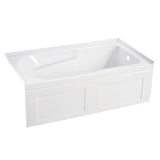 Aqua Eden VTAP603220CR 60-Inch Acrylic Anti-Skid 3-Wall Alcove Tub with Right Hand Drain Hole, White