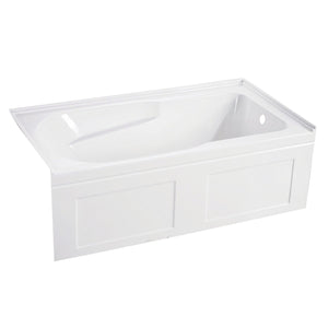 Aqua Eden VTAP603220CR 60-Inch Acrylic Anti-Skid 3-Wall Alcove Tub with Right Hand Drain Hole, White
