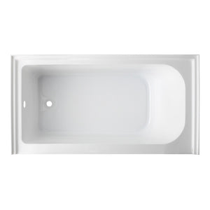 Aqua Eden VTAP6032L21A 60-Inch Anti-Skid Acrylic 3-Wall Alcove Tub with Left Hand Drain Hole, White