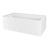 Aqua Eden VTAP6032L21TS 60-Inch Acrylic 2-Wall Corner Alcove Tub with Left Hand Drain Hole, White