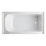Aqua Eden VTAP6032R21A 60-Inch Anti-Skid Acrylic 3-Wall Alcove Tub with Right Hand Drain Hole, White
