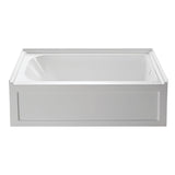 Aqua Eden VTAP6032R21A 60-Inch Anti-Skid Acrylic 3-Wall Alcove Tub with Right Hand Drain Hole, White