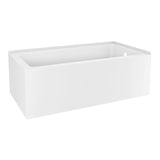 Aqua Eden VTAP6032R21TS 60-Inch Acrylic 2-Wall Corner Alcove Tub with Right Hand Drain Hole, White