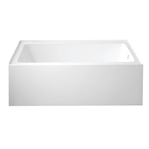 Aqua Eden VTAP6032R22C 60-Inch Anti-Skid Acrylic 3-Wall Alcove Tub with Right Hand Drain Hole, White