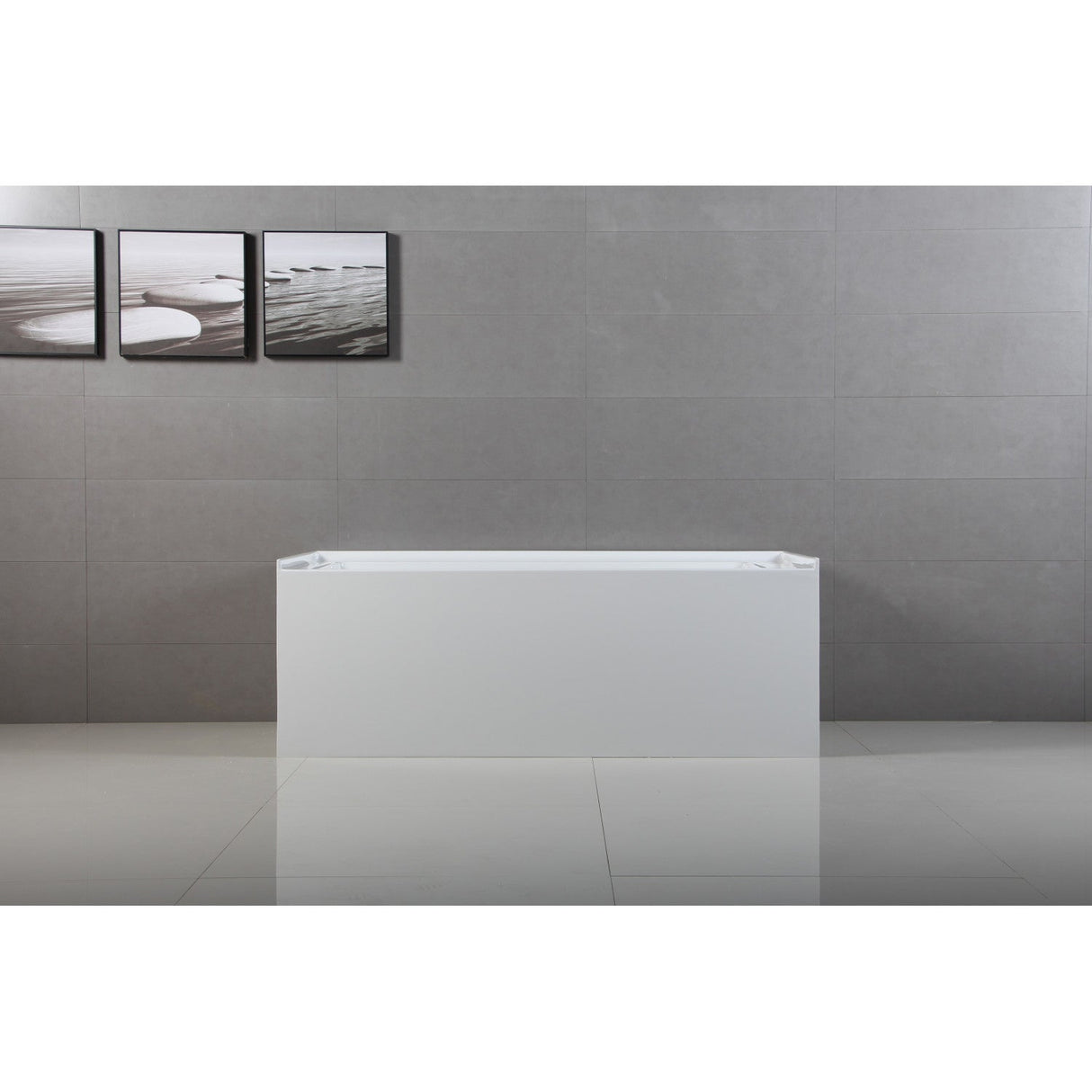 Aqua Eden VTAP603622L 60-Inch Acrylic 3-Wall Alcove Tub with Left Hand Drain Hole, White