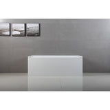 Aqua Eden VTAP603622L 60-Inch Acrylic 3-Wall Alcove Tub with Left Hand Drain Hole, White
