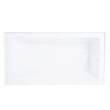 Aqua Eden VTAP603622R 60-Inch Acrylic 3-Wall Alcove Tub with Right Hand Drain Hole, White