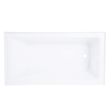 Aqua Eden VTAP603622R 60-Inch Acrylic 3-Wall Alcove Tub with Right Hand Drain Hole, White
