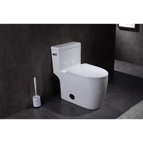 Courtyard VTC2995 Single-Flush 1.28 GPF Elongated One-Piece Toilet, White
