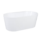 Aqua Eden VTDE512823 51-Inch Acrylic Freestanding Tub with Drain, Glossy White