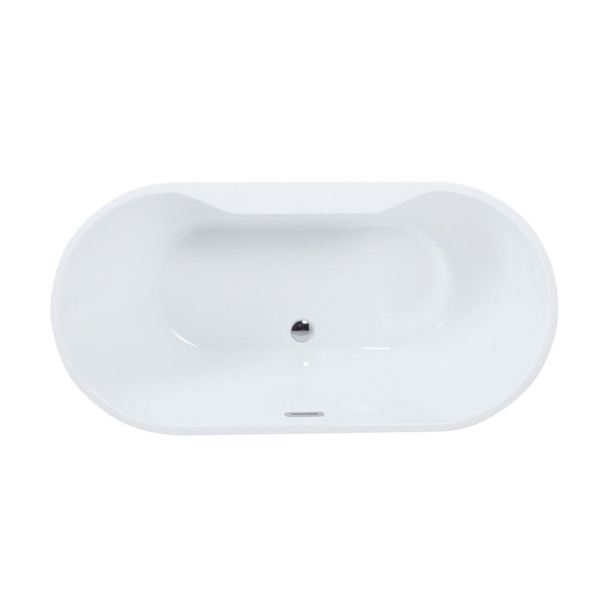 Aqua Eden VTDE512823 51-Inch Acrylic Freestanding Tub with Drain, Glossy White