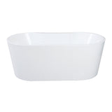 Aqua Eden VTDE633023 63-Inch Acrylic Freestanding Tub with Drain, Glossy White