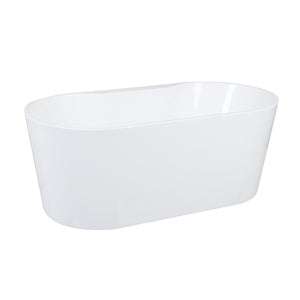 Aqua Eden VTDE673223 66.5-Inch Acrylic Freestanding Tub with Drain, Glossy White