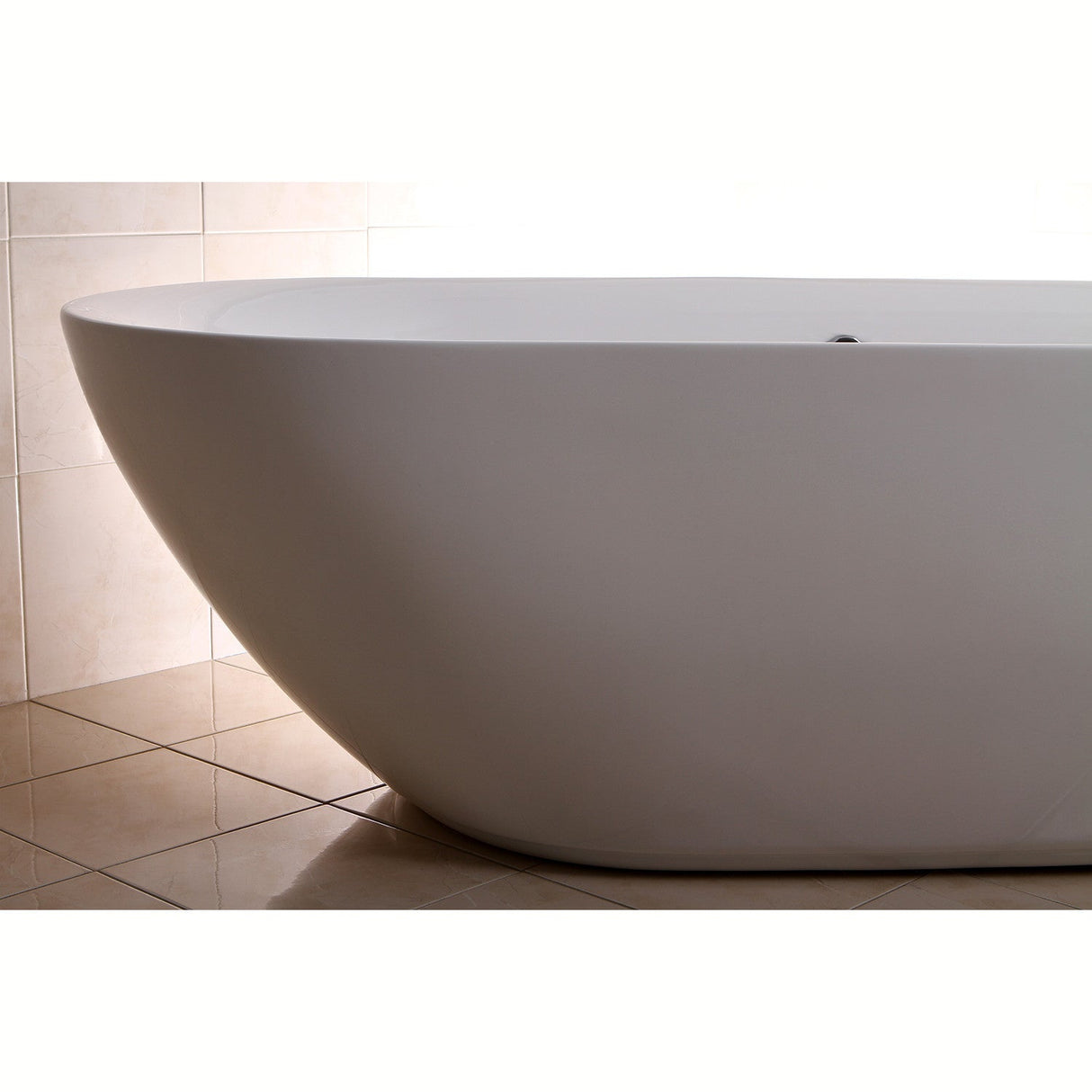 Aqua Eden VTDE713321 71-Inch Acrylic Double Ended Freestanding Tub with Drain, White