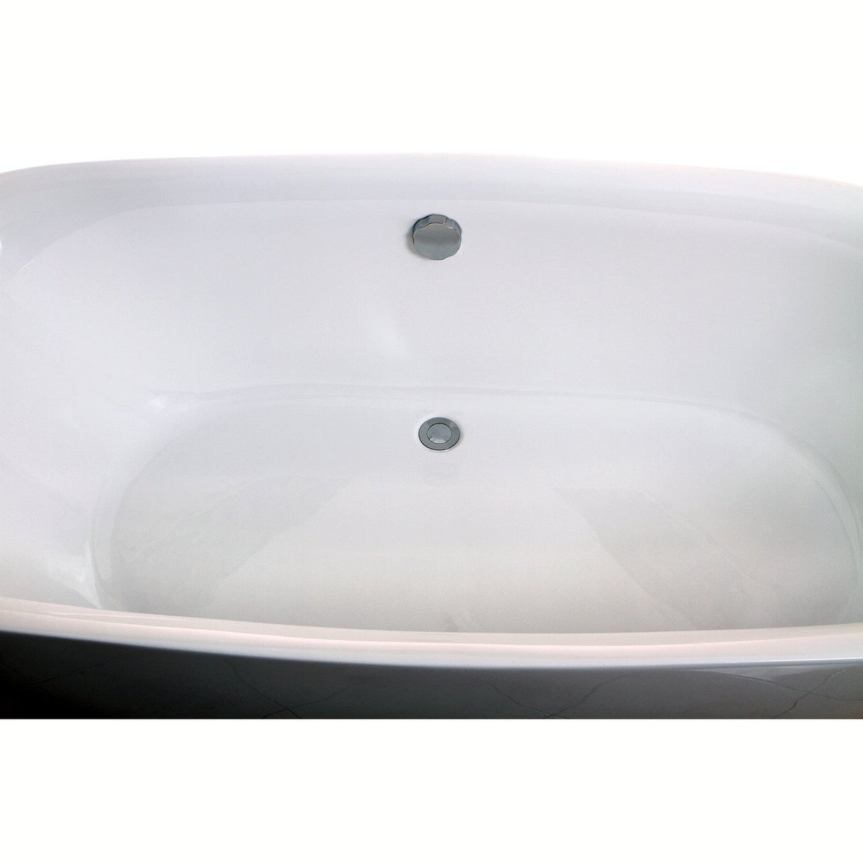 Aqua Eden VTDE713321 71-Inch Acrylic Double Ended Freestanding Tub with Drain, White