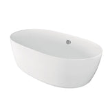 Aqua Eden VTDE713321 71-Inch Acrylic Double Ended Freestanding Tub with Drain, White