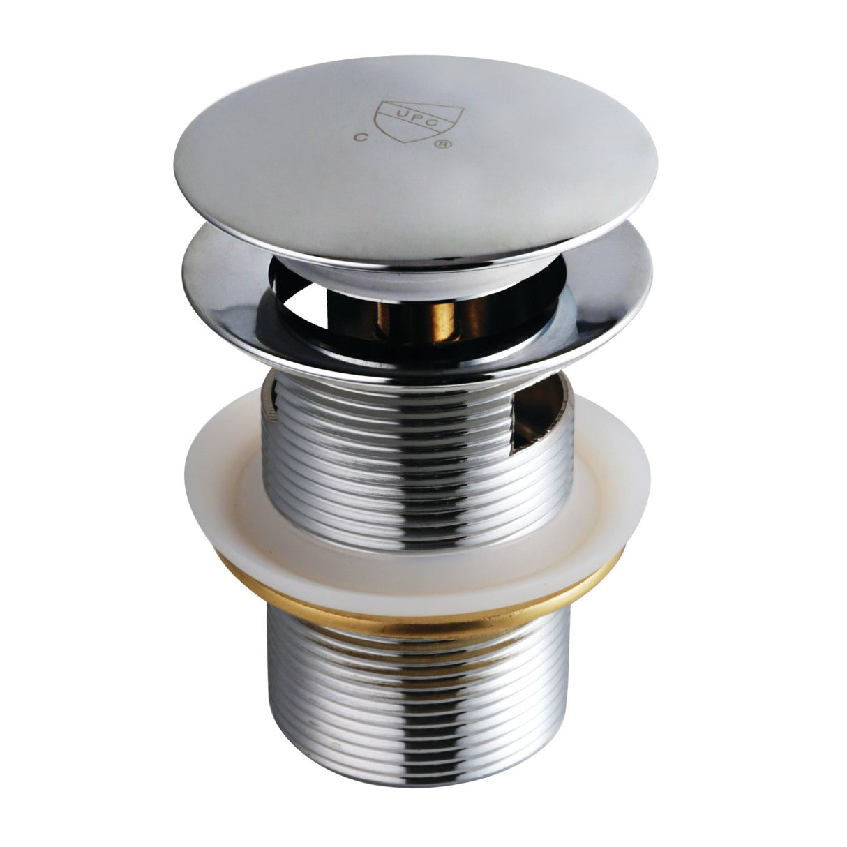 Trimscape VTDESHOE Brass Toe Touch Tub Drain Shoe with Overflow, Polished Chrome