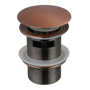 Trimscape VTDESHOEAC Brass Toe Touch Tub Drain Shoe with Overflow, Antique Copper