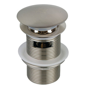 Trimscape VTDESHOEBN Brass Toe Touch Tub Drain Shoe with Overflow, Brushed Nickel