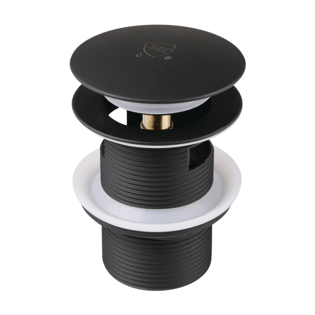 Trimscape VTDESHOEMB Brass Toe Touch Tub Drain Shoe with Overflow, Matte Black