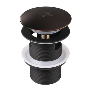 Trimscape VTDESHOEORB Brass Toe Touch Tub Drain Shoe with Overflow, Oil Rubbed Bronze