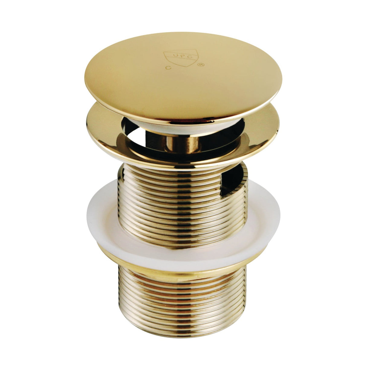 Trimscape VTDESHOEPB Brass Toe Touch Tub Drain Shoe with Overflow, Polished Brass