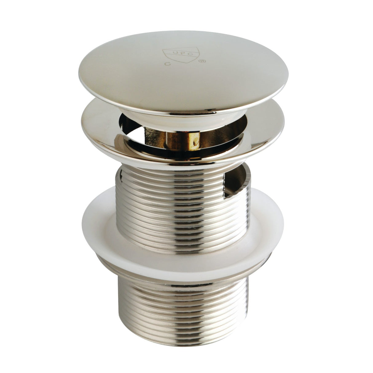 Trimscape VTDESHOEPN Brass Toe Touch Tub Drain Shoe with Overflow, Polished Nickel