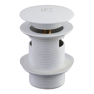 Trimscape VTDESHOEWH Brass Toe Touch Tub Drain Shoe with Overflow, White