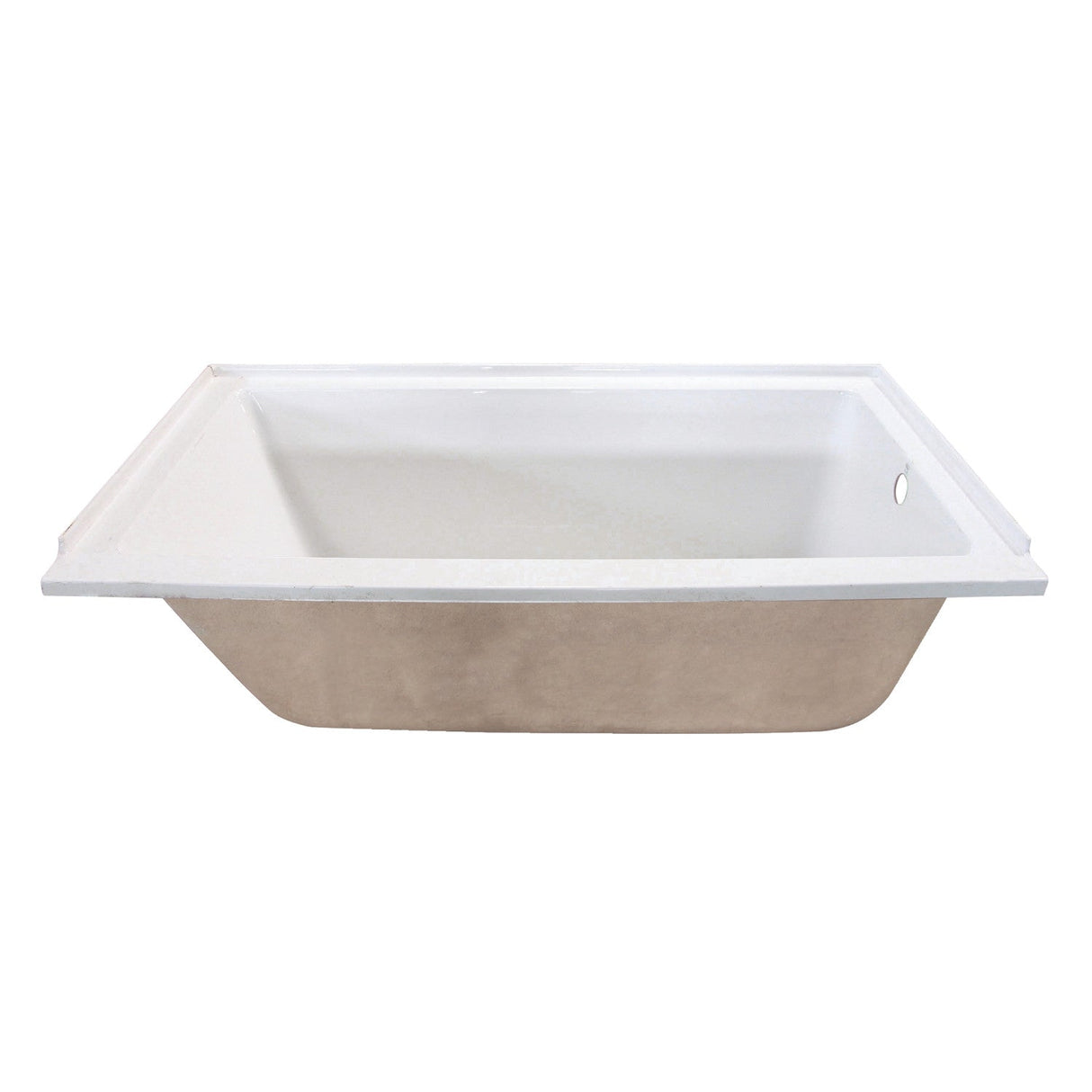 Aqua Eden VTPN603020R 60-Inch Acrylic Rectangular Drop-In Tub with Right Hand Drain, White