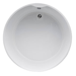 Aqua Eden VTRO454523 45-Inch Round Acrylic Freestanding Tub with Drain, Glossy White