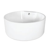 Aqua Eden VTRO535323 53-Inch Round Acrylic Freestanding Tub with Drain, Glossy White