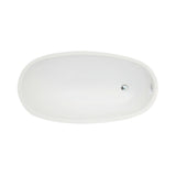 Aqua Eden VTRS482627 48-Inch Acrylic Freestanding Tub with Drain, Glossy White