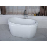 Aqua Eden VTRS523030 52-Inch Acrylic Freestanding Tub with Drain and Integrated Seat, White