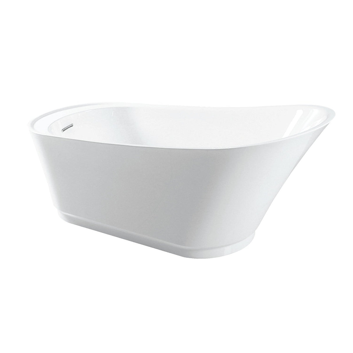 Begonia VTRS592826 59-Inch Acrylic Single Slipper Freestanding Tub with Drain, White