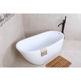 Aqua Eden VTRS592928 59-Inch Acrylic Single Slipper Freestanding Tub with Drain, White