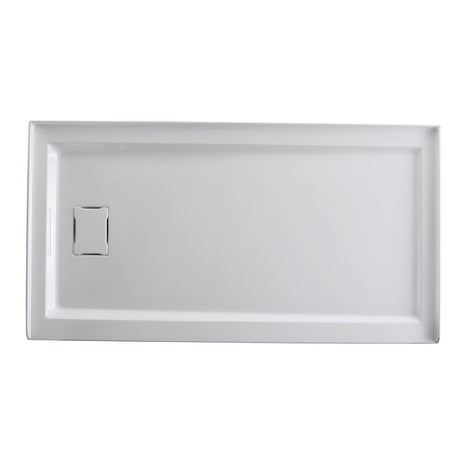 Dominica VTSB60325L 60-Inch x 32-Inch Acrylic Single Threshold Shower Base with Left Hand Drain, White
