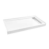 Curacao VTSB60325RT 60-Inch x 32-Inch Anti-Skid Acrylic Single Threshold Shower Base with Right Drain, Glossy White