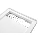 Curacao VTSB60325RT 60-Inch x 32-Inch Anti-Skid Acrylic Single Threshold Shower Base with Right Drain, Glossy White